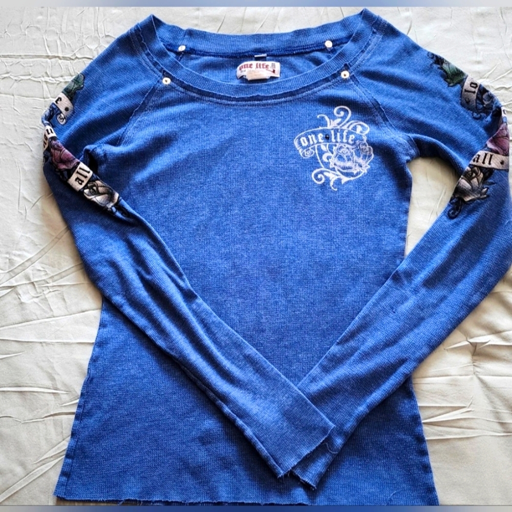 Onepiece Blue Long Sleeve Tee